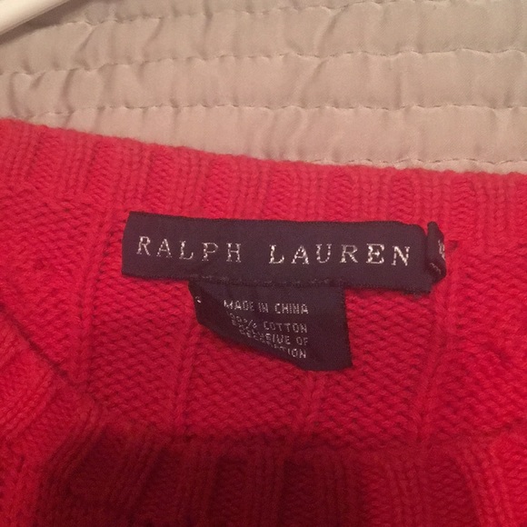 Ralph Lauren Red Knit Sweater - Picture 2 of 6